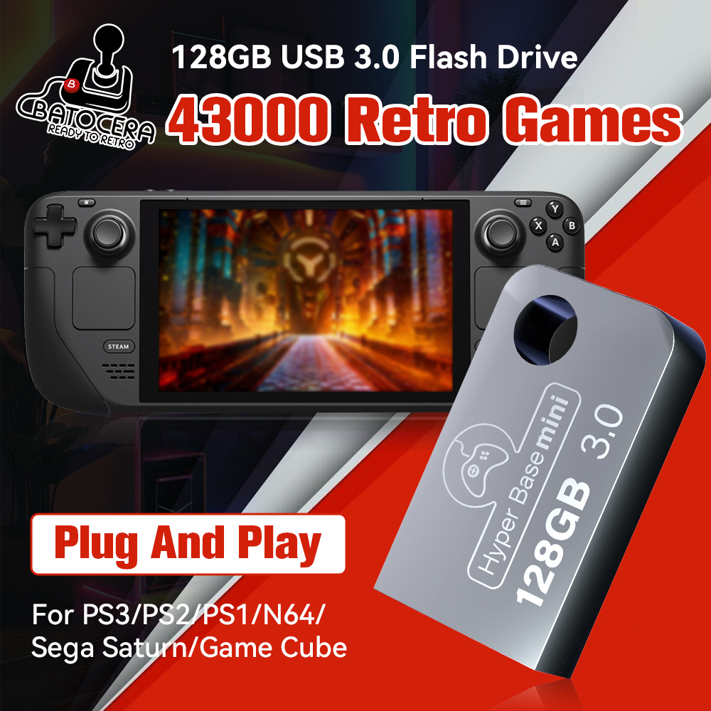 Pc Gaming Emulator - Batocera 128G Gaming Stick With 43000+