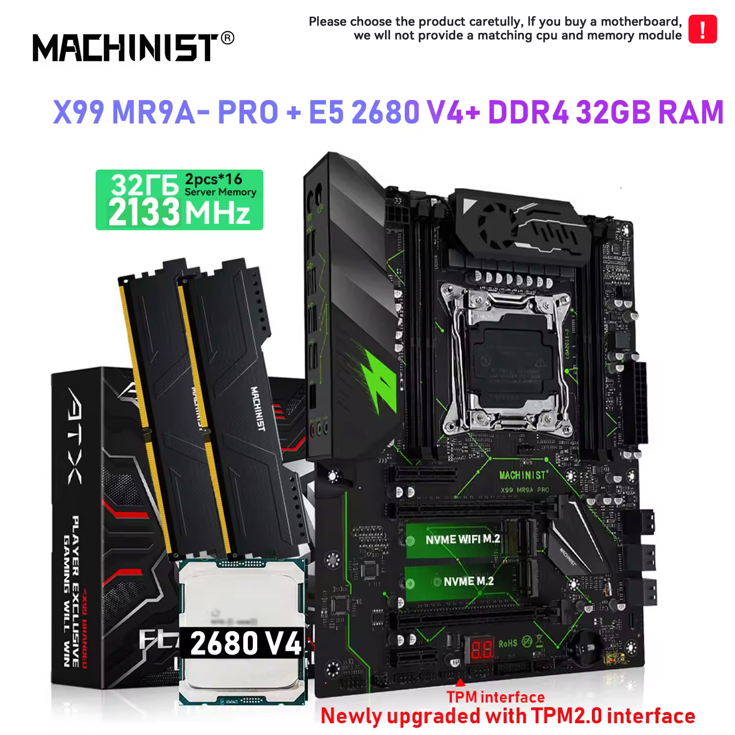 Pc Gaming Xeon - MACHINIST X99 motherboard MR9A PRO optional