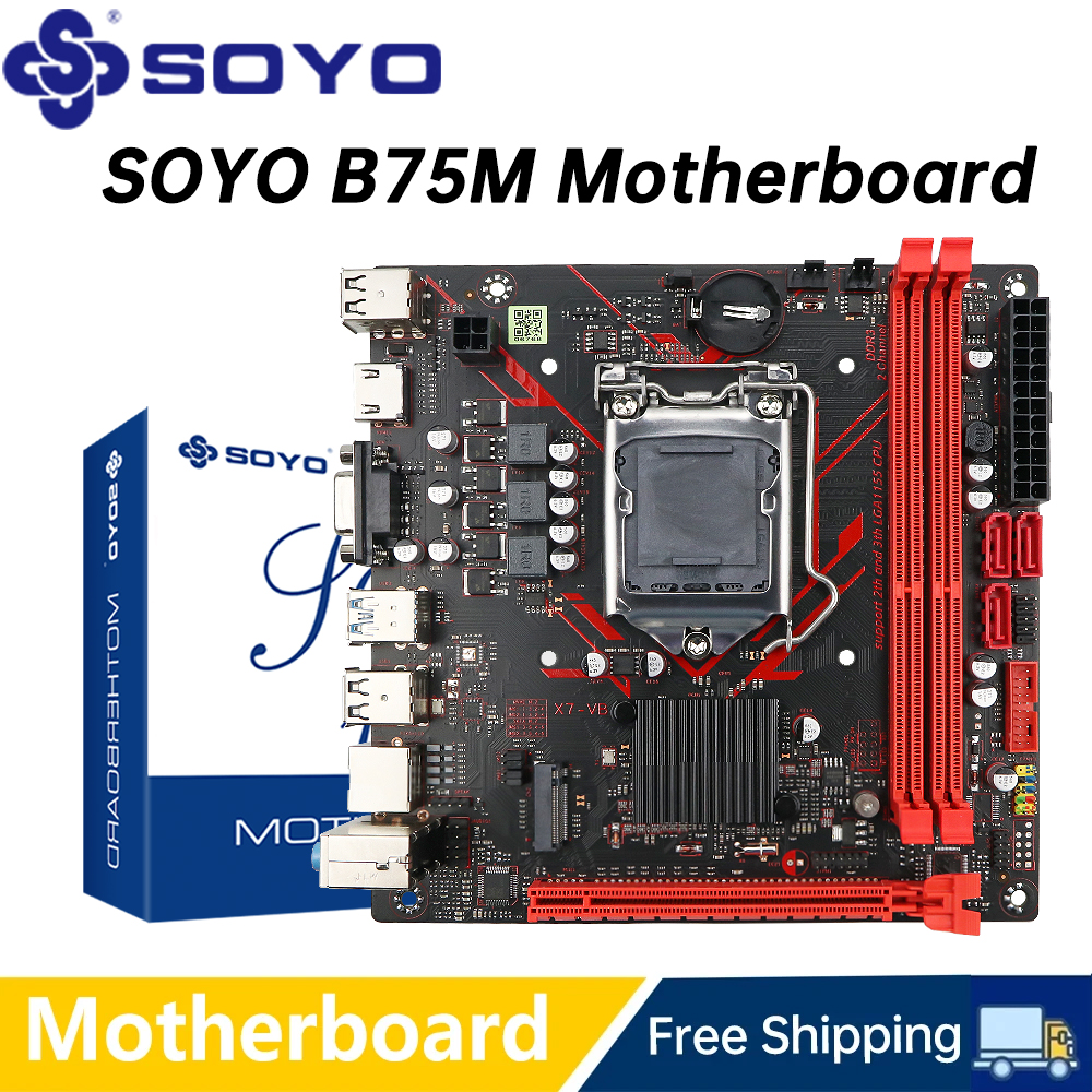 Pc Gaming Xeon - SOYO B75M Motherboard M.2 NVME PCIEx8