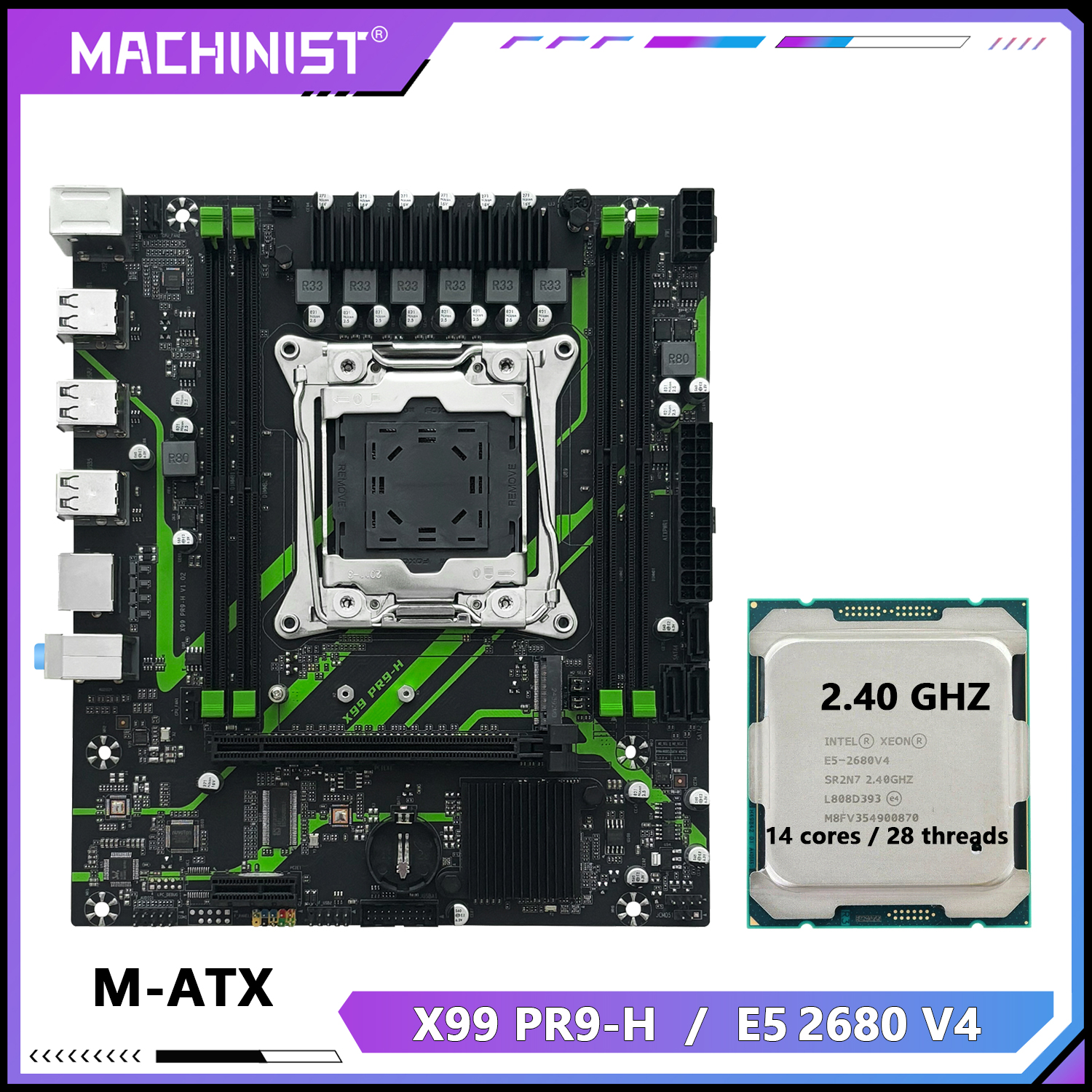 Pc Gaming Xeon - MAXHINIST X99 Motherboard LGA 2011-3 Kit