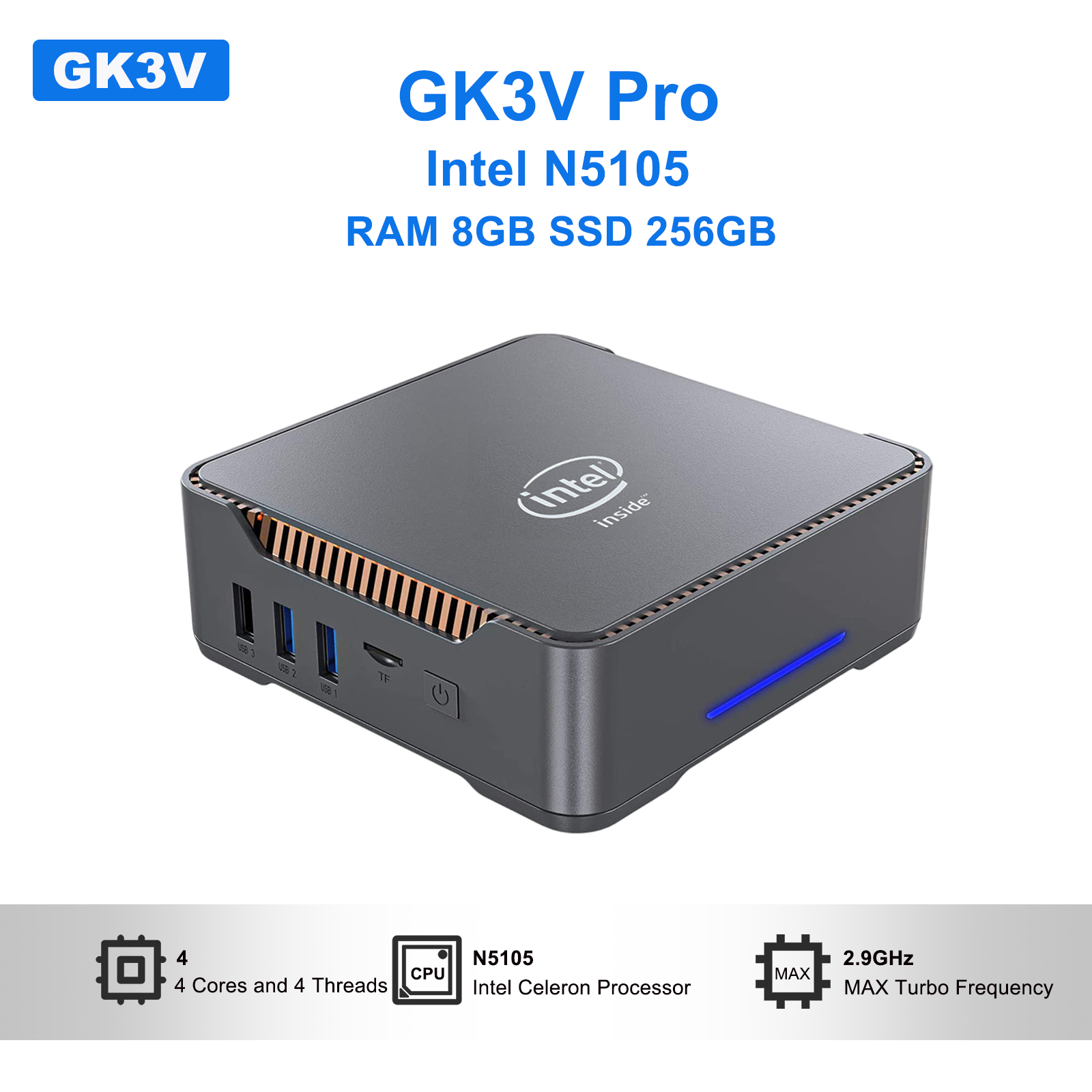 Pc Gaming Compact - GK3V Pro mini pc Intel N5105