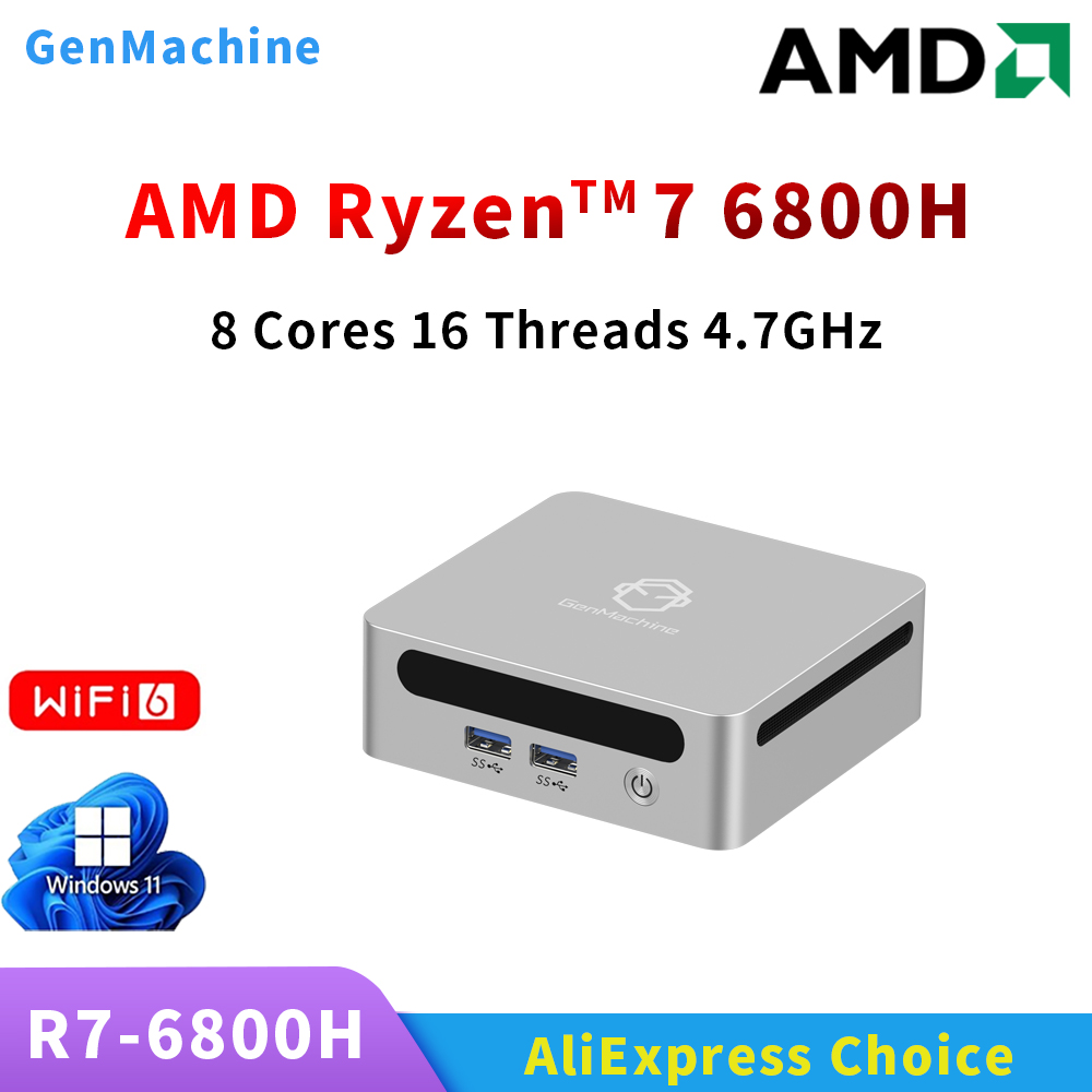 Pc Gaming Compact - GenMachine Ryzen 6600H 6600U 6800H Mini