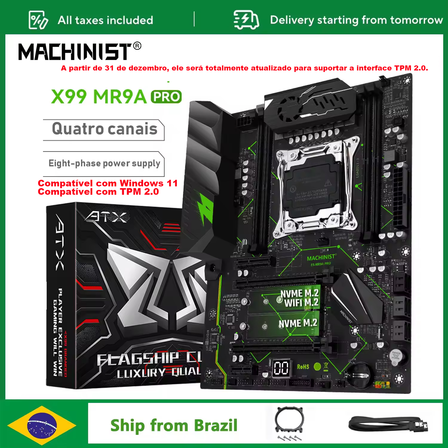 Pc Gaming Xeon - MACHINIST MR9A PRO X99 Motherboard LGA