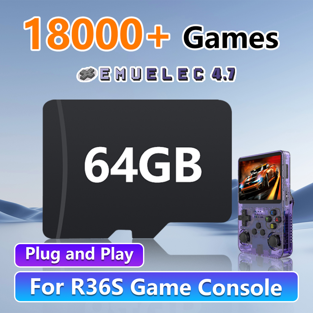 64GB Game Card for R36S Retro  - Pc Gaming Emulator review and price