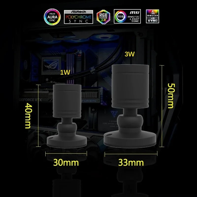 QITU 1W 3W ARGB 5V 3Pin Header - Pc Gaming Compact review and price