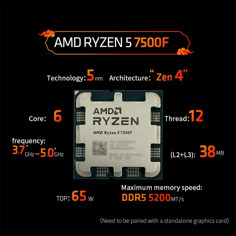 AMD Ryzen 5 7500F 3.7GHz 6-Cor - Pc Gaming New review and price
