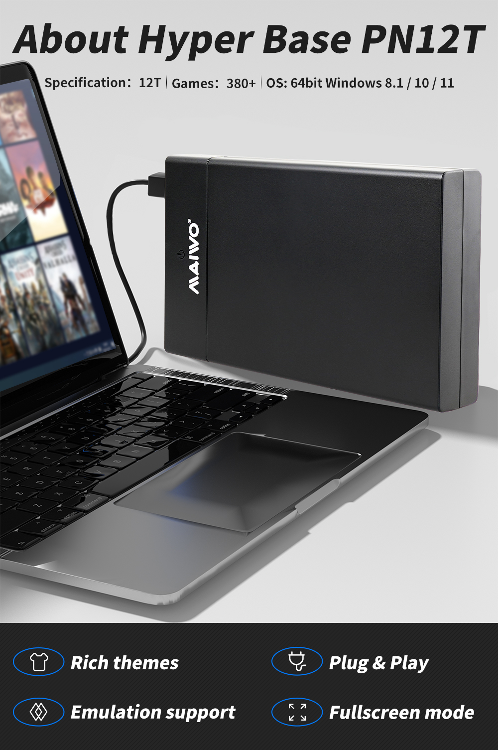 Playnite System Portable 12TB  - Pc Gaming Aaa review and price