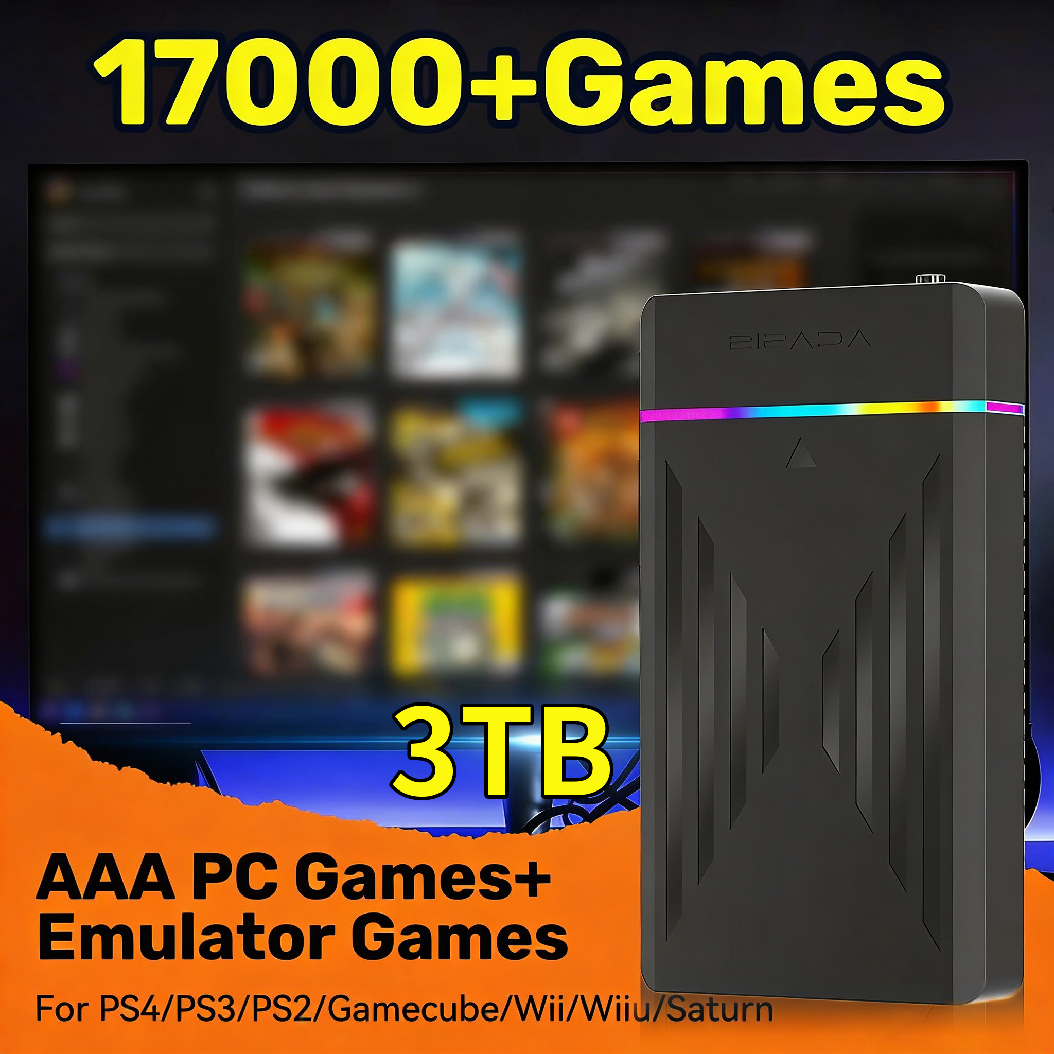 Portable 3TB Gaming HDD Video  - Pc Gaming Aaa review and price