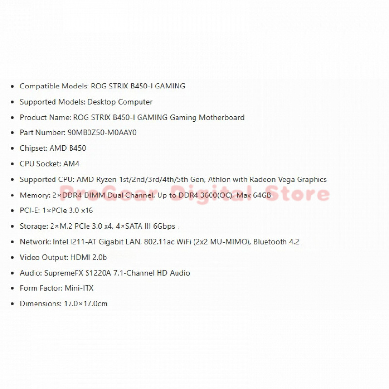 for Asus ROG STRIX B450-I GAMI - Pc Gaming Core I5 review and price