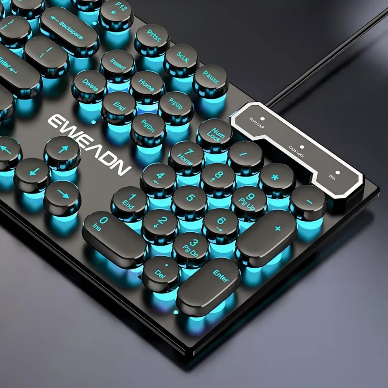 Retro Punk Mechanical Feel Key - Pc Gaming Keyboard And Mouse review and price