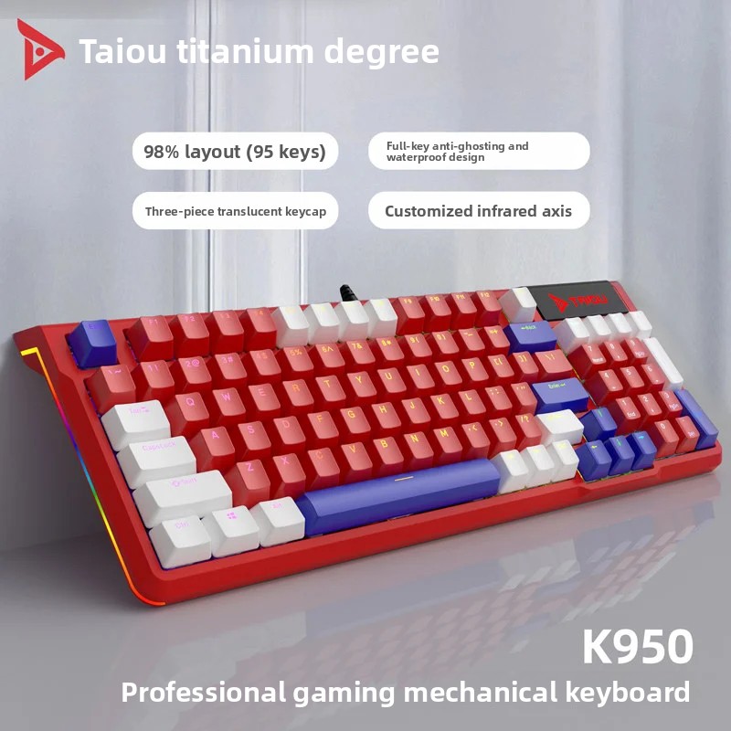 TAIDU K950 Wired Keyboard 95Ke - Pc Gaming Cafe review and price