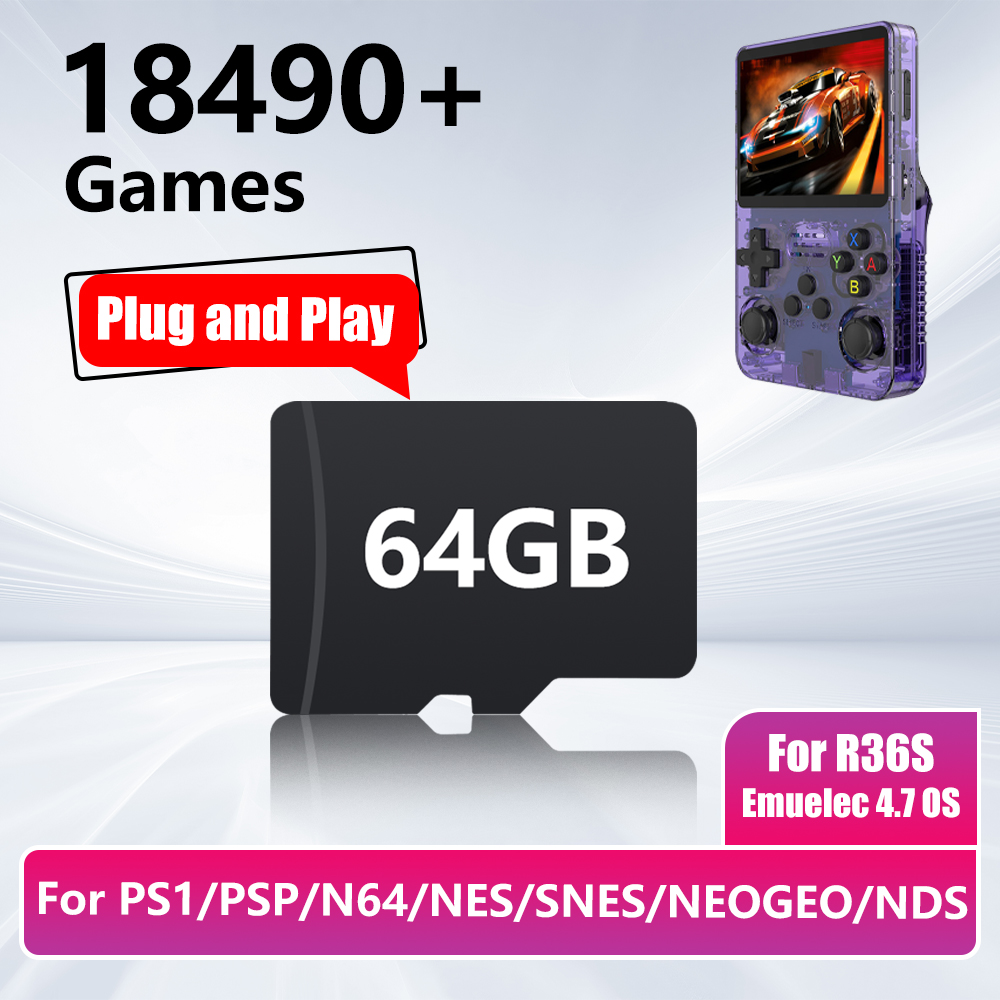 64GB Game Card for R36S Game C - Pc Gaming Emulator review and price