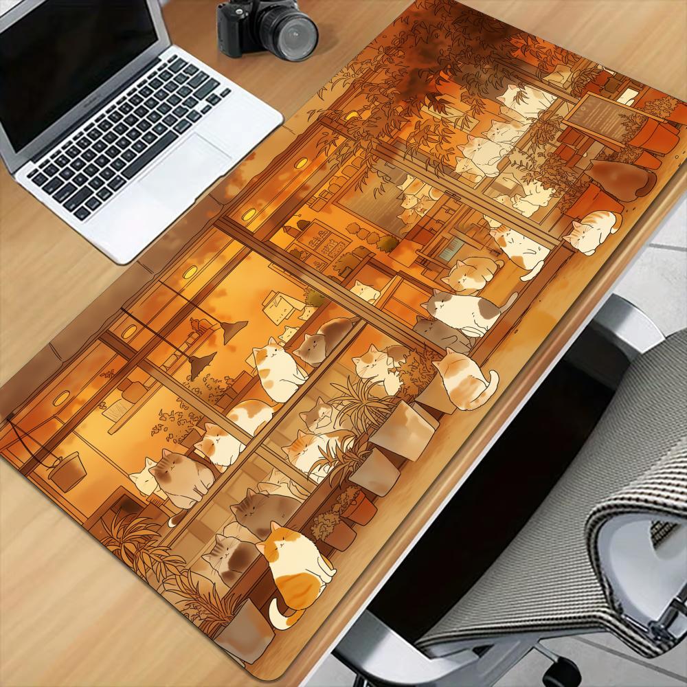 Anime mousepad Cute Cat Cafe M - Pc Gaming Cafe review and price