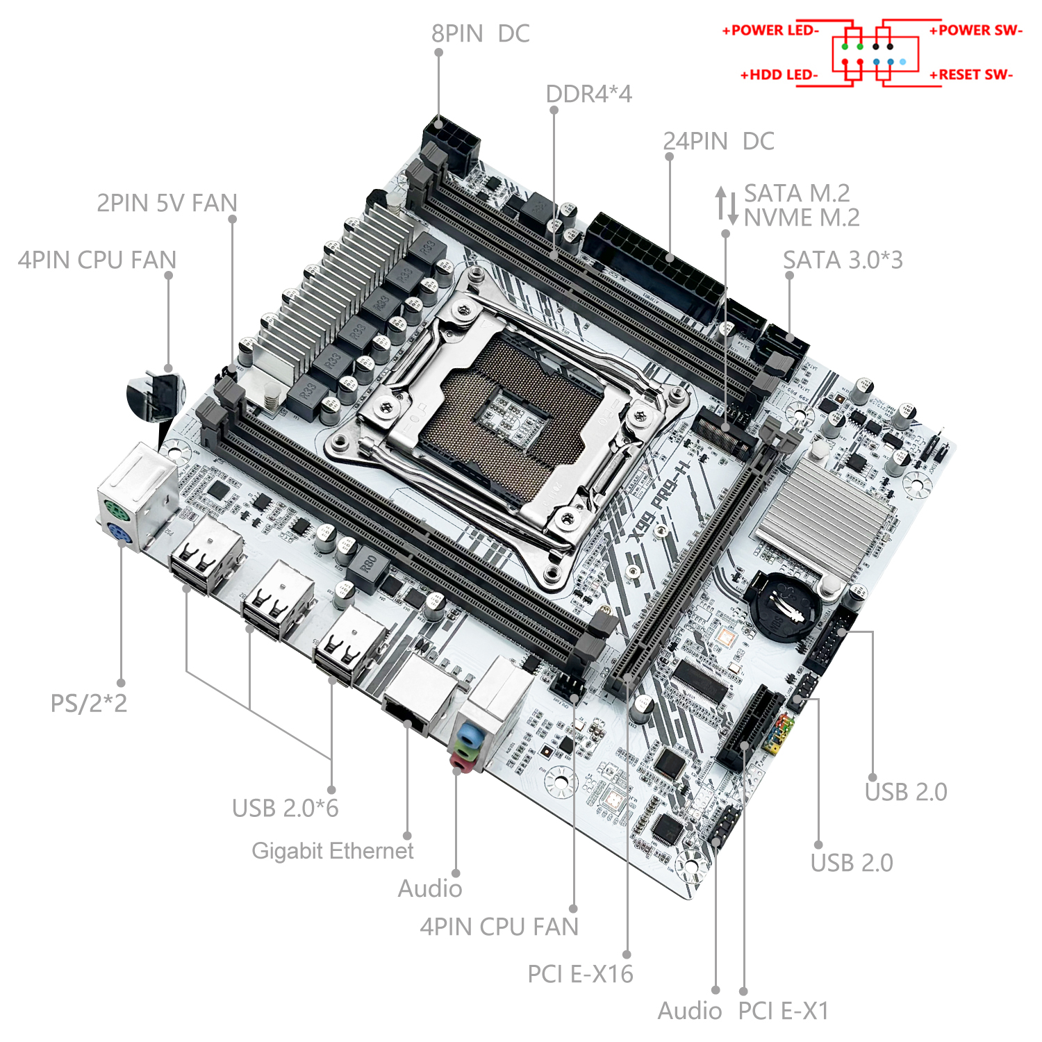 MACHINIST White X99 Motherboar - Pc Gaming Xeon review and price
