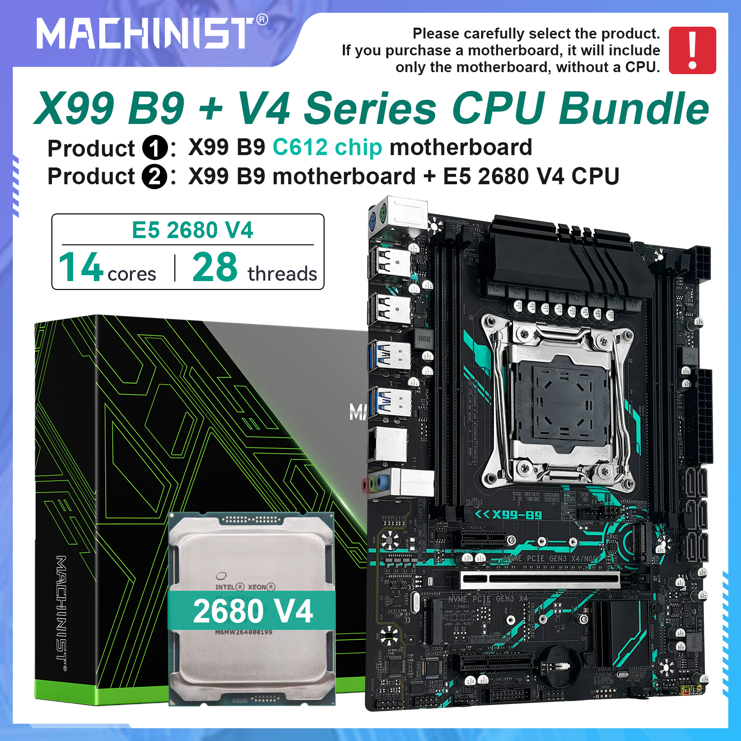 MACHINIST X99 B9 LGA2011-3 Mot - Pc Gaming Xeon review and price