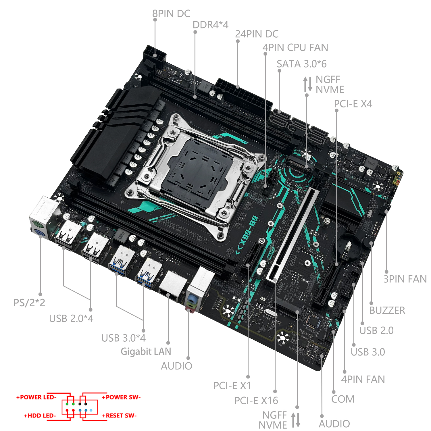 MACHINIST X99 B9 LGA2011-3 Mot - Pc Gaming Xeon review and price