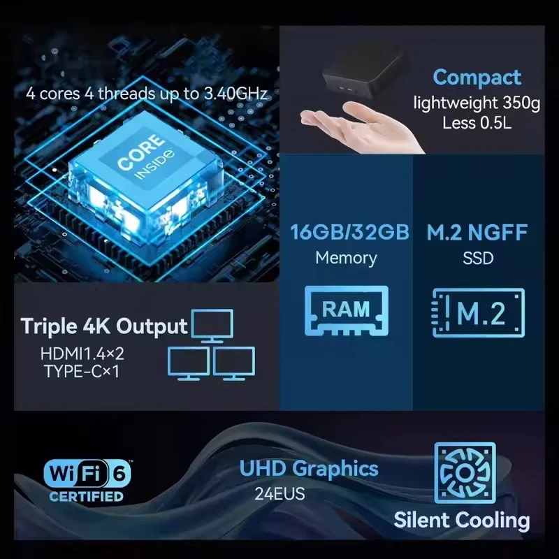 New Intel Core N150 Windows 11 - Pc Gaming Compact review and price