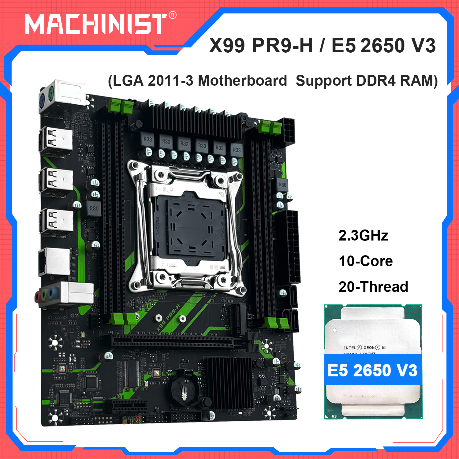 MACHINIST X99 PR9-H Motherboar - Pc Gaming Xeon review and price