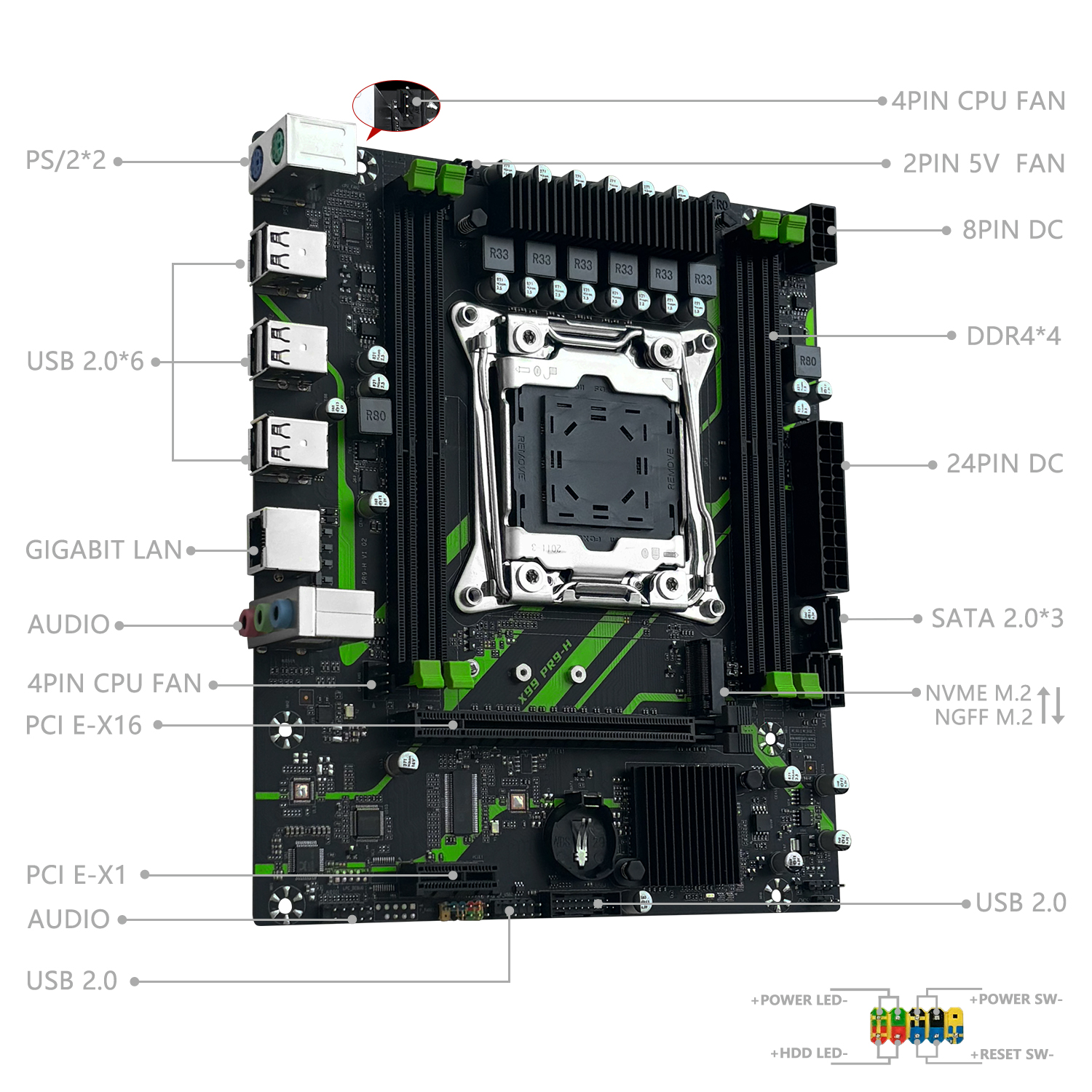 MACHINIST X99 PR9-H Motherboar - Pc Gaming Xeon review and price